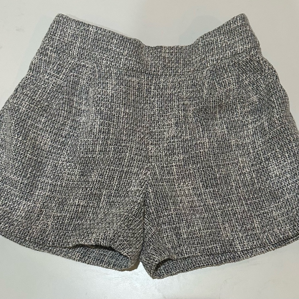 GAP Gray High Waist Shorts with Textured Fabric